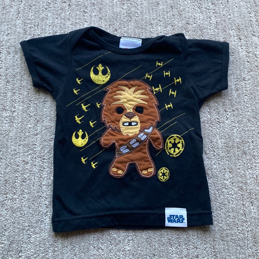 Baby Star Wars Chewbacca Tee-Shirt size 12-18 M (jbf)